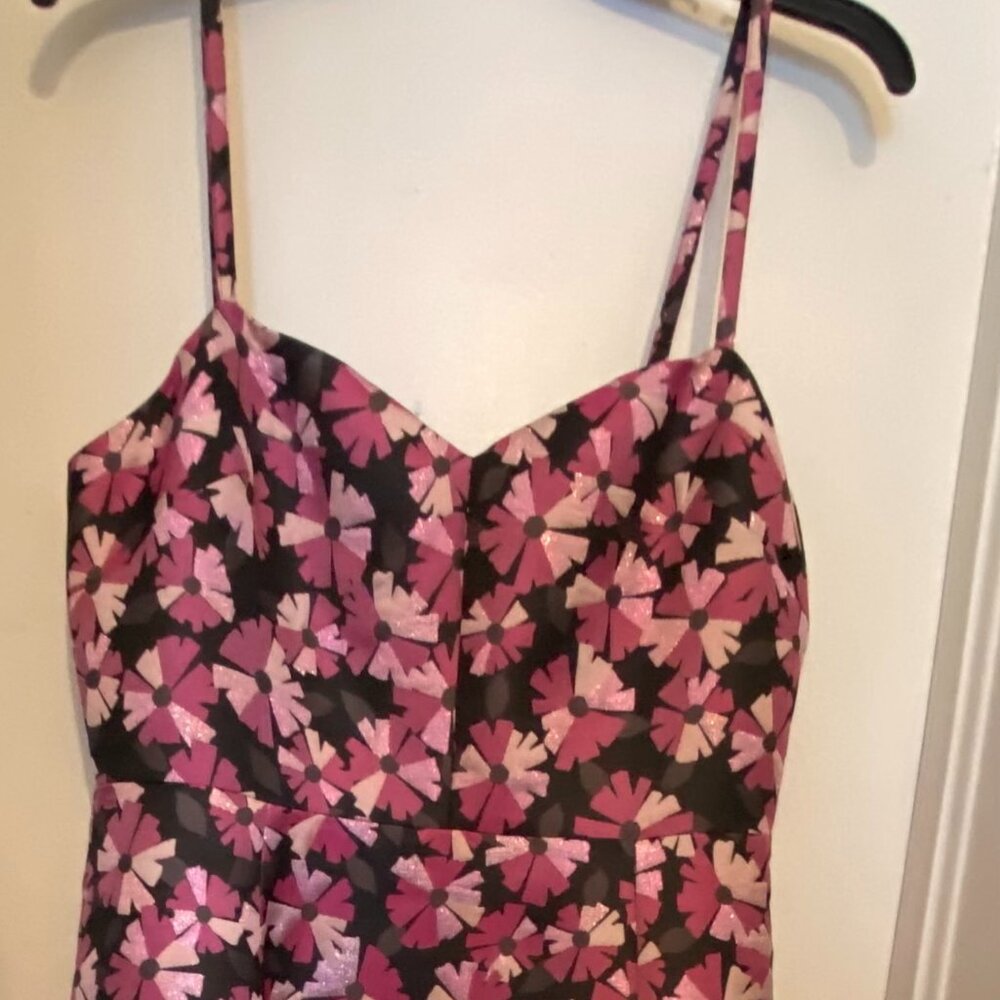Kate Spade soft glitter floral jacquard dress